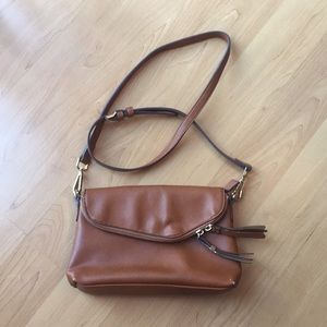 Brown cross body purse